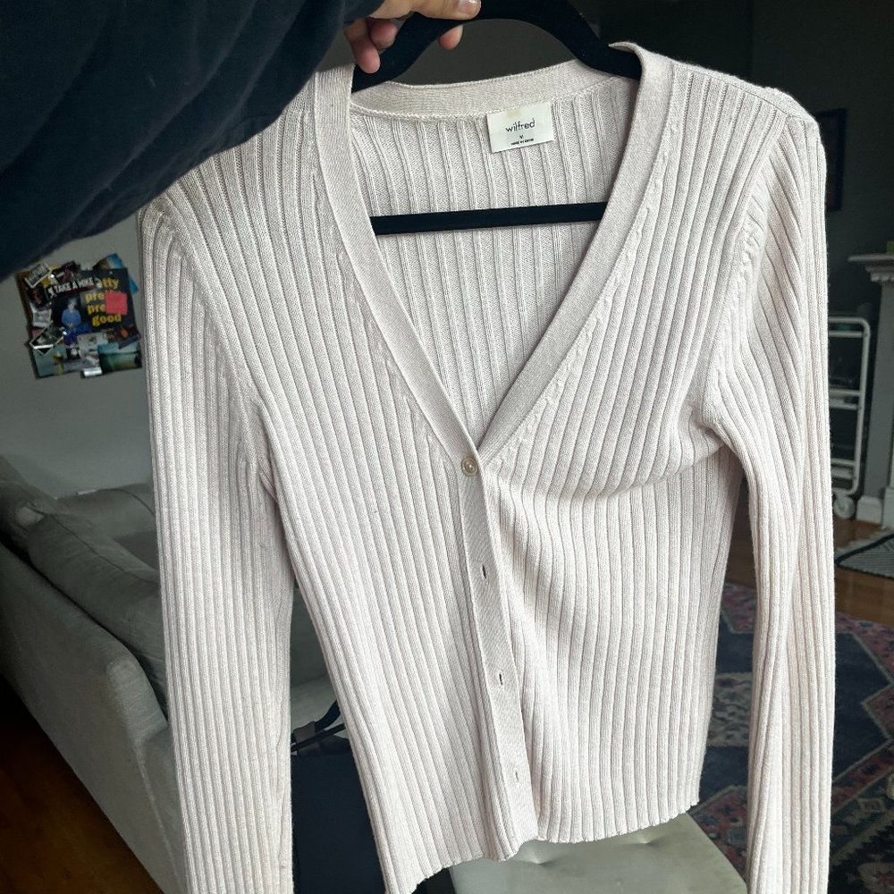 Aritzia blush cardigan